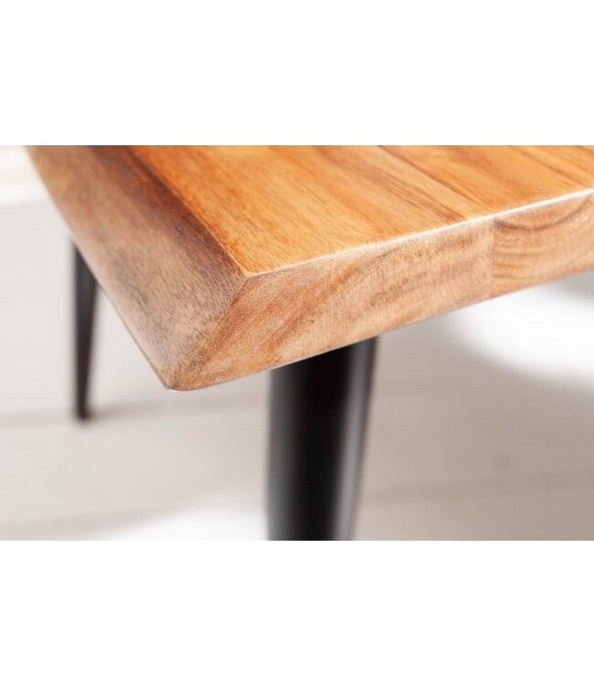 Invicta Interior Massieve bijzettafel ORGANIC LIVING 60cm acaciahouten salontafel met boomrand - 39660