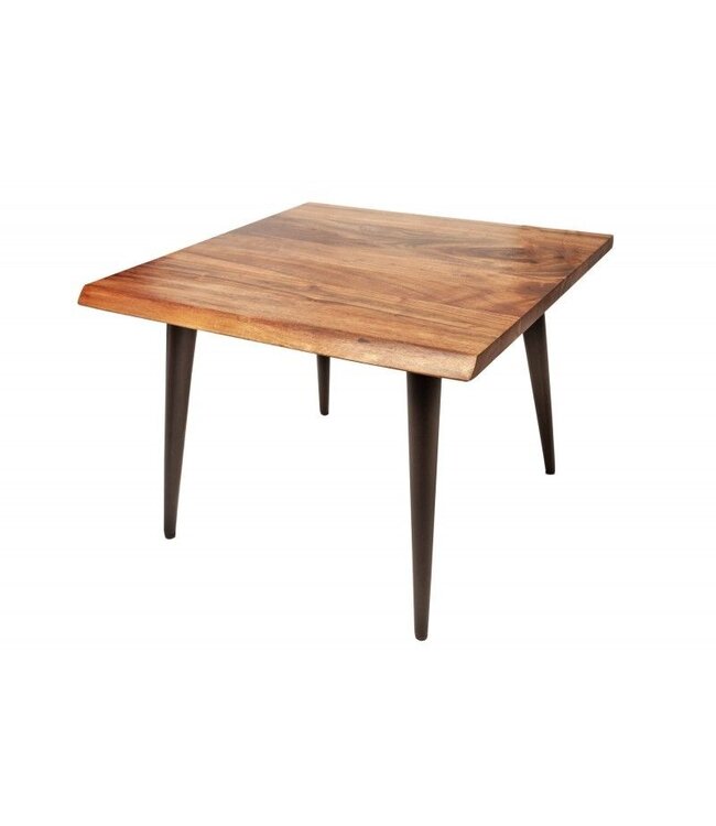 Invicta Interior Massieve bijzettafel ORGANIC LIVING 60cm acaciahouten salontafel met boomrand - 39660