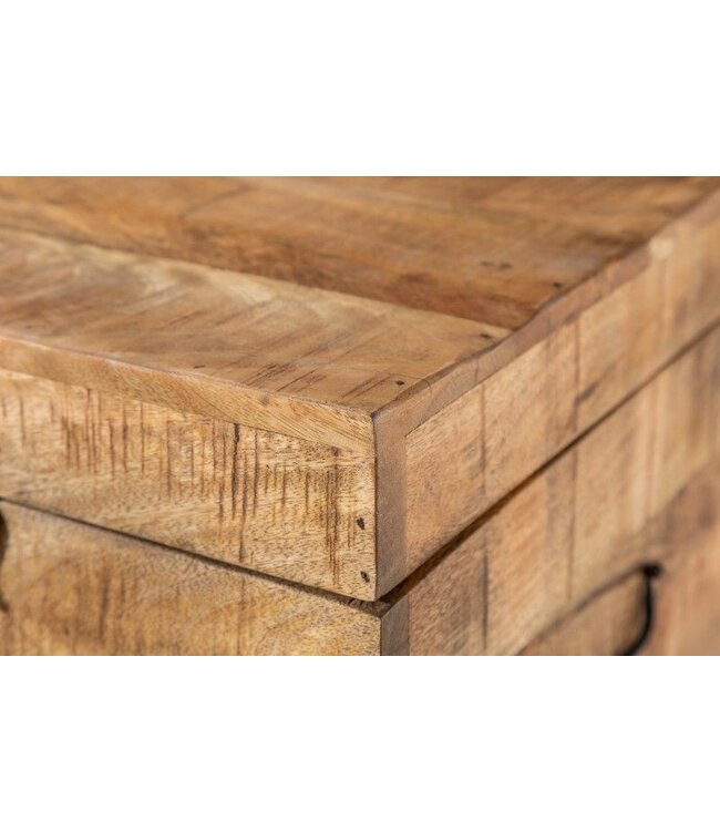 Invicta Interior industrieele kistbank FACTORY LOFT Bank van natuurlijk mangohout 115 cm - 39663