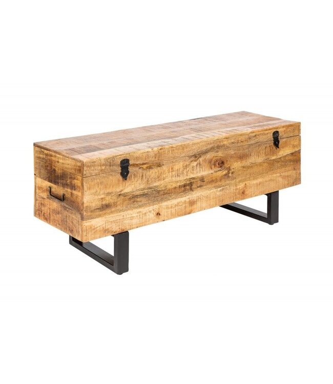 Invicta Interior industrieele kistbank FACTORY LOFT Bank van natuurlijk mangohout 115 cm - 39663