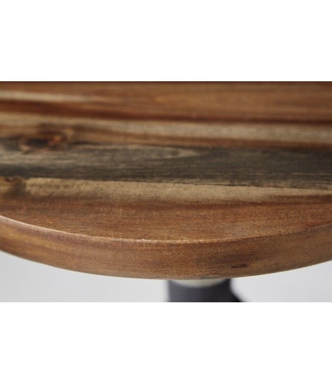 Invicta Interior In hoogte verstelbare zitkruk FACTORY Acacia verweerd industrieel ontwerp - 39711