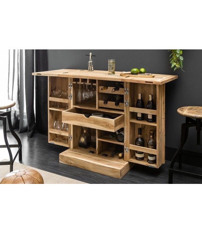 Invicta Interior Handgemaakte barkast MOSAICO 130cm massief acaciahout 3D-effect - 39750