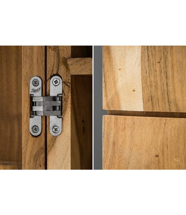 Invicta Interior Handgemaakte barkast MOSAICO 130cm massief acaciahout 3D-effect - 39750