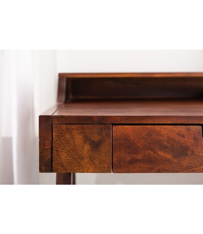 Invicta Interior Stevige secretaris MONSOON 100 cm acaciabureau met opvallende afwerking - 39786