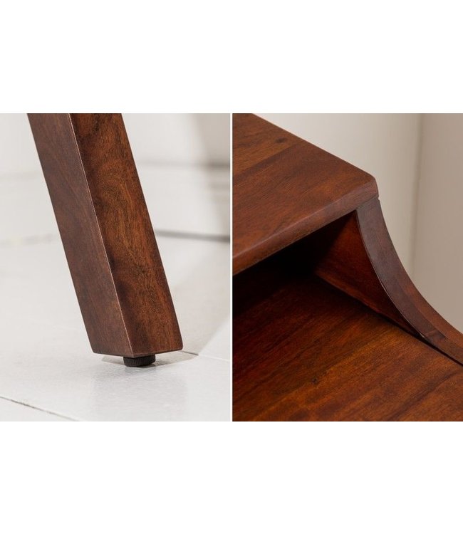 Invicta Interior Stevige secretaris MONSOON 100 cm acaciabureau met opvallende afwerking - 39786