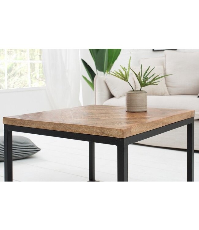 Invicta Interior Massieve bijzettafel INFINITY HOME 60cm mangohout industrieel design - 39787