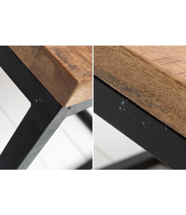 Invicta Interior Massieve bijzettafel INFINITY HOME 60cm mangohout industrieel design - 39787