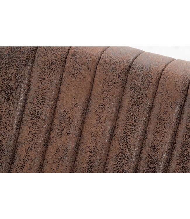 Invicta Interior Moderne sledefauteuil BIG ASTON vintage bruin geborsteld ijzeren frame - 39805