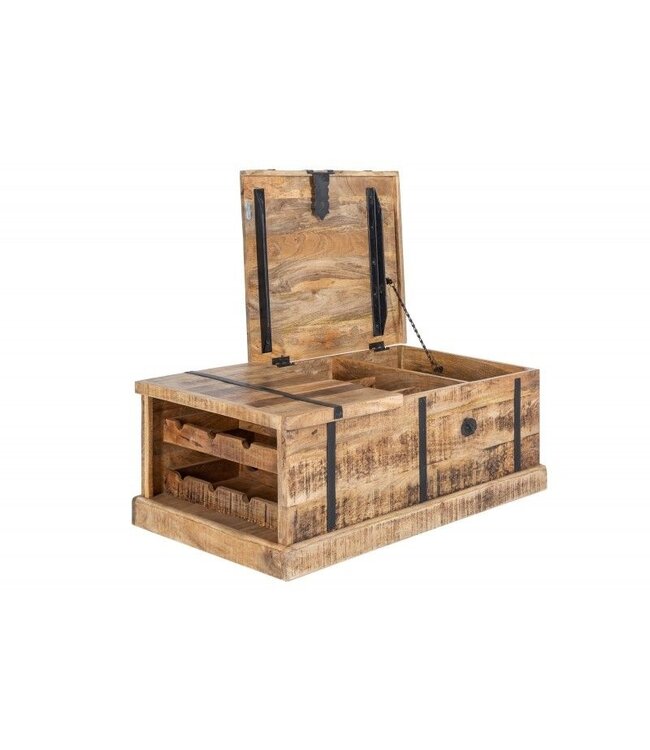 Invicta Interior Massief houten salontafel BODEGA 100cm mangohouten thuisbarkast - 39814