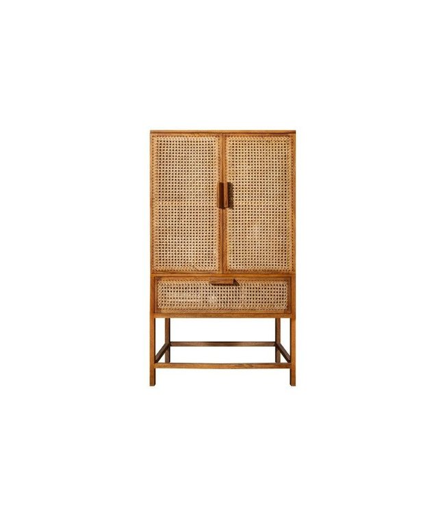 Invicta Interior Massief dressoir BAMBOO LOUNGE 140cm mangohout bamboe met Weens weefsel - 39821