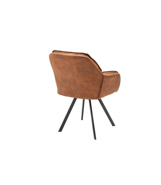 Invicta Interior Draaibare designstoel MR. LOUNGER lichtbruin met armleuning - 39838