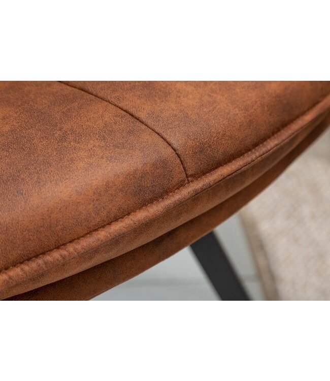 Invicta Interior Draaibare designstoel MR. LOUNGER lichtbruin met armleuning - 39838