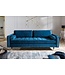 Invicta Interior Design 3-zits loungebank COSY VELVET 220cm petroleumblauw fluwelen veerkern - 39844