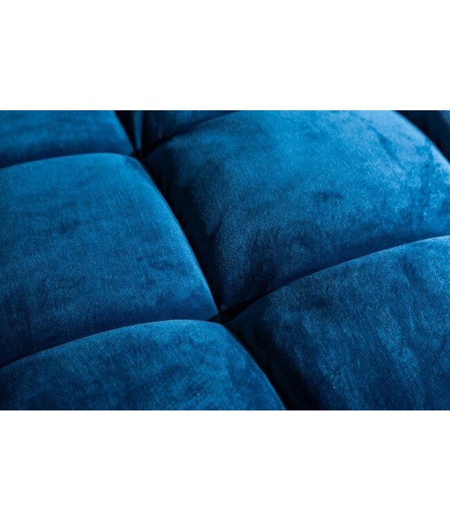 Invicta Interior Design 3-zits loungebank COSY VELVET 220cm petroleumblauw fluwelen veerkern - 39844