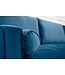 Invicta Interior Elegante hoekbank COSY VELVET 3-zitsbank met blauwe petrol fluwelen veerkern - 39847