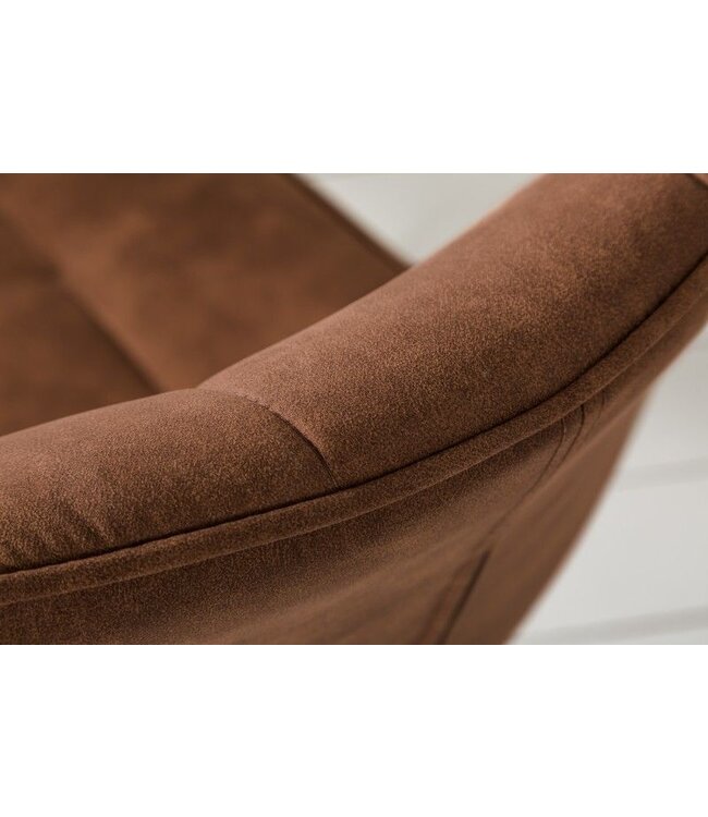 Invicta Interior Design sledestoel MIAMI lichtbruin metalen frame mat zwart - 39855