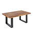 Invicta Interior Massief houten salontafel IRON CRAFT 100cm Sheesham steenafwerking Industrieel Design - 39871