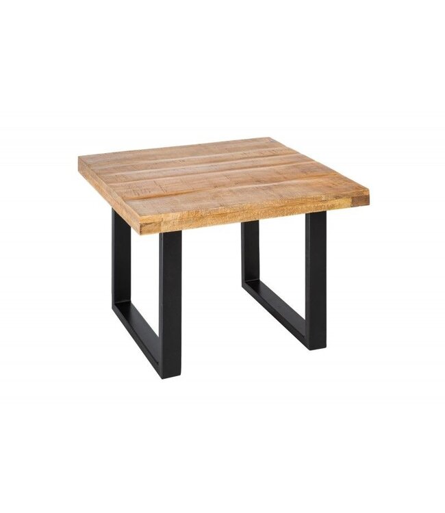 Invicta Interior Massieve salontafel IRON CRAFT 60cm mangohout industrieel design - 39873