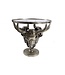Invicta Interior Extravagante salontafel MATADOR 56cm bronzen stierenkop met glazen blad - 39881