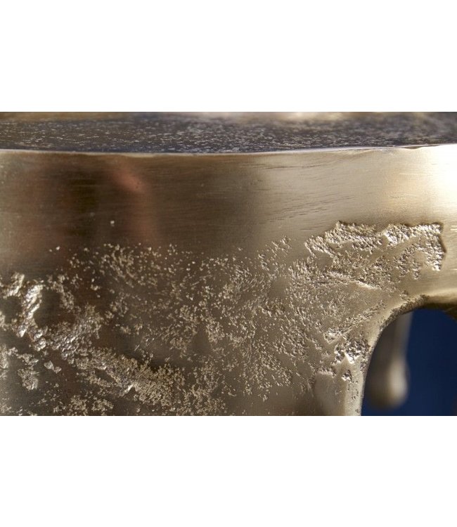 Invicta Interior Extravagante bijzettafel LIQUID LINE 50cm goud druppelvormig design metaal aluminium rond - 39882