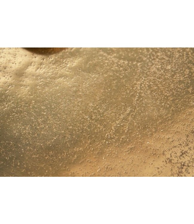 Invicta Interior Extravagante bijzettafel LIQUID LINE 50cm goud druppelvormig design metaal aluminium rond - 39882