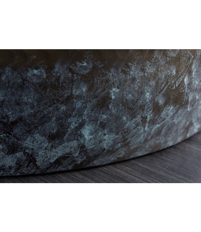 Invicta Interior Ronde salontafel ORIENT III 60cm goud metaal met patina gehamerd ontwerp handgemaakt - 39885