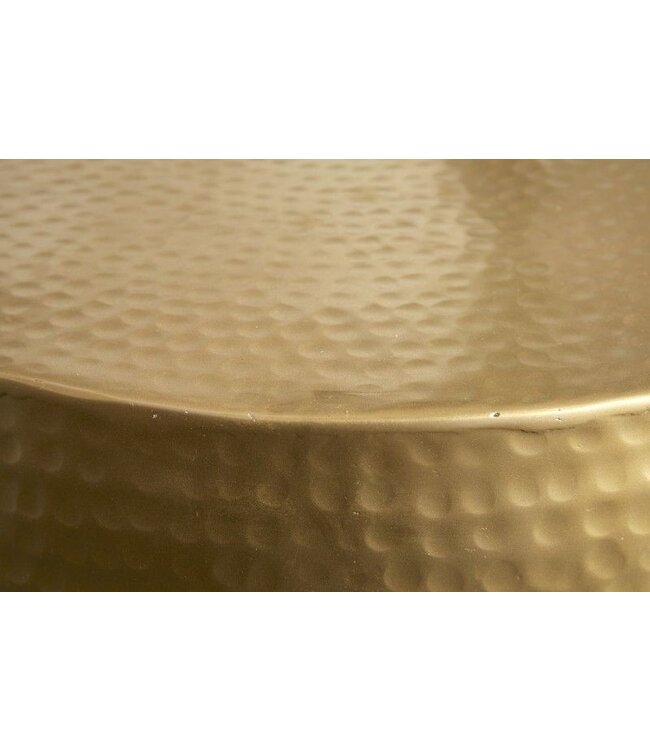 Invicta Interior Ronde salontafel ORIENT III 60cm goud metaal gehamerd ontwerp handgemaakt - 39886