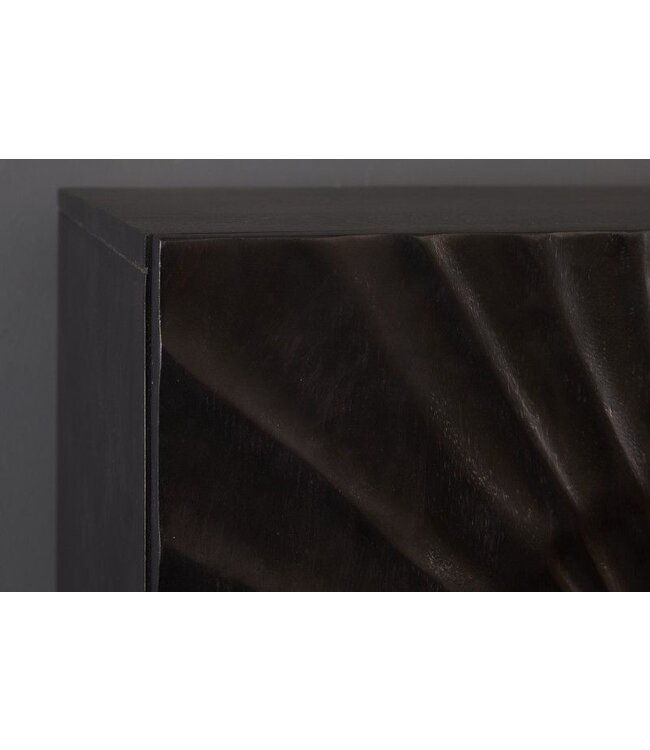 Invicta Interior Massief dressoir SCORPION 120cm zwart mangohout met gedetailleerde 3D-gravures - 39910