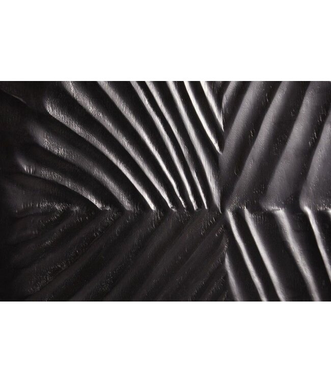 Invicta Interior Massief dressoir SCORPION 120cm zwart mangohout met gedetailleerde 3D-gravures - 39910