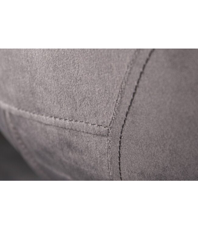 Invicta Interior Retro stoel AMSTERDAM CHAIR donkergrijs fluweel design klassieker - 39920