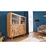 Invicta Interior Massief houten dressoir MYSTIC LIVING 140cm naturel acacia vitrine 3D oppervlak - 39942