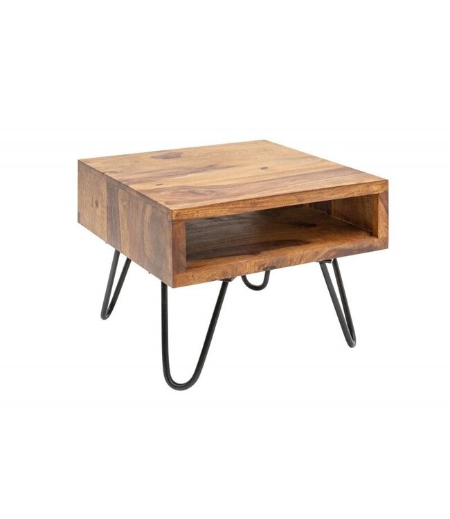 Invicta Interior Handgemaakte bijzettafel SCORPION 45cm Sheesham Hairpin Poten - 39957
