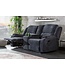 Invicta Interior Exclusieve 2-zits bioscoopfauteuil HOLLYWOOD donkergrijze tv-fauteuil met bekerhouder - 39979