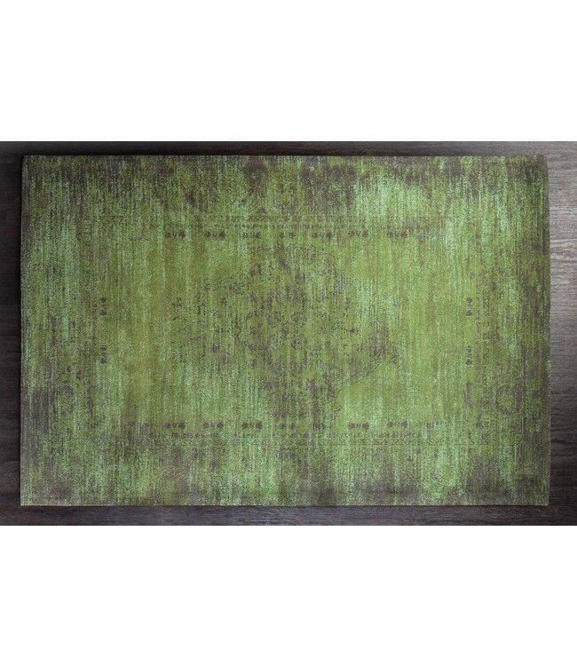 Invicta Interior Elegant katoenen vloerkleed POP ART 240x160cm smaragdgroen oosters patroon - 39983