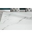 Invicta Interior Design eettafel MODERN BAROQUE 200cm wit chroom glasblad marmer roestvrijstalen poten - 39996