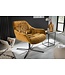 Invicta Interior Draaifauteuil BIG DUTCH mosterdgeel fluweel met armleuningen retrostijl - 40010