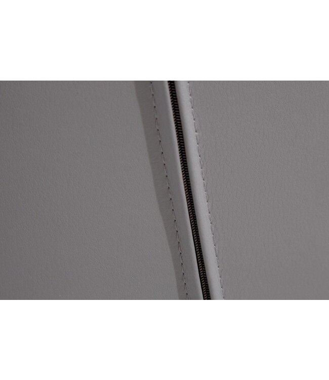 Invicta Interior Design stoel DIVANI lichtgrijs metalen frame zwart in retrostijl - 40017