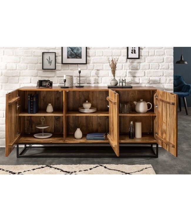 Invicta Interior Massief dressoir AMAZONAS 160 cm mangohout naturel frontdesign - 40050