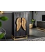 Invicta Interior Extravagant dressoir ANGEL 140cm zwart mangohout met gouden vleugels - 40056