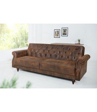 Invicta Interior Chesterfield 3-zitsbank MAISON BELLE AFFAIRE 220cm antiekbruin 3-zits met slaapfunctie - 40082