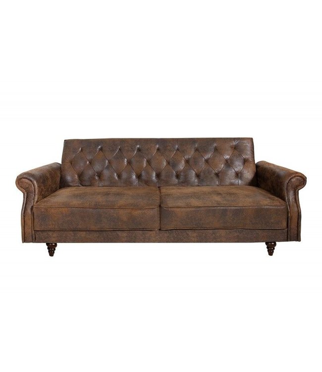 Invicta Interior Chesterfield 3-zitsbank MAISON BELLE AFFAIRE 220cm antiekbruin 3-zits met slaapfunctie - 40082