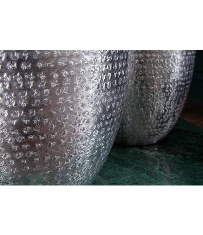 Invicta Interior Elegante vazen set van 2 OOSTERSE 33cm zilver met de hand versierd - 40102