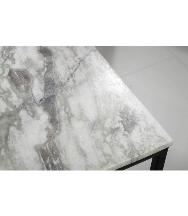 Invicta Interior Elegante salontafel ELEMENTS 50cm wit met gepolijst marmeren blad - 40112