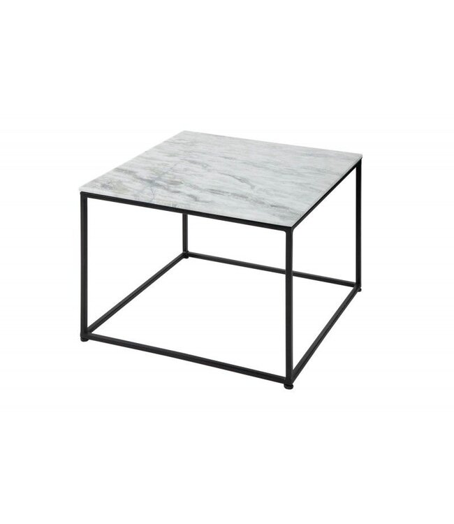 Invicta Interior Elegante salontafel ELEMENTS 50cm wit met gepolijst marmeren blad - 40112