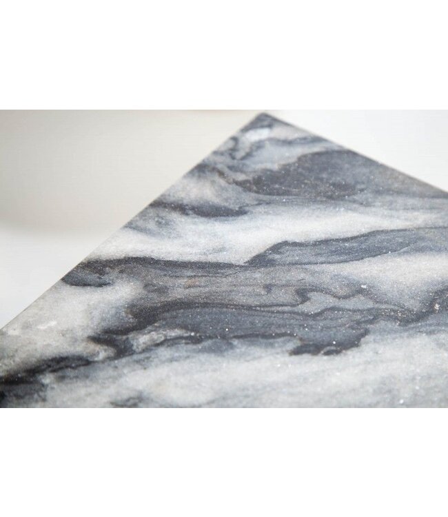 Invicta Interior Elegante salontafel ELEMENTS 50cm grijs met gepolijst marmeren blad - 40113