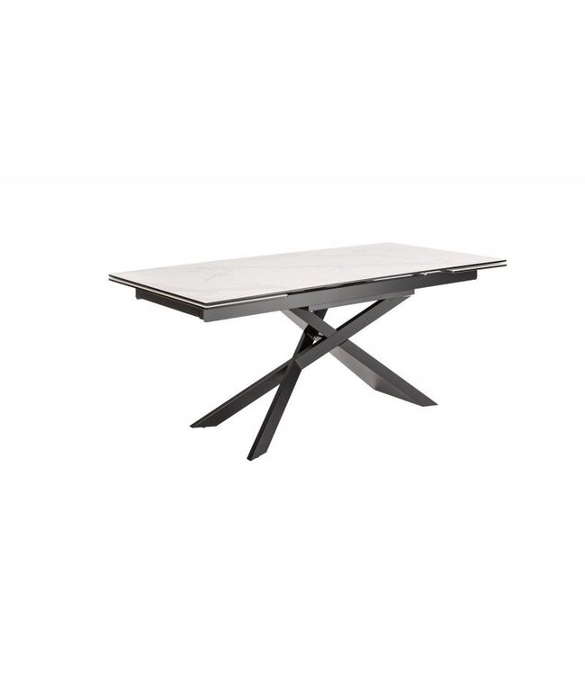 Invicta Interior Uitschuifbare eettafel EUPHORIA 180-220-260cm marmer wit keramiek gemaakt in Italie - 40122