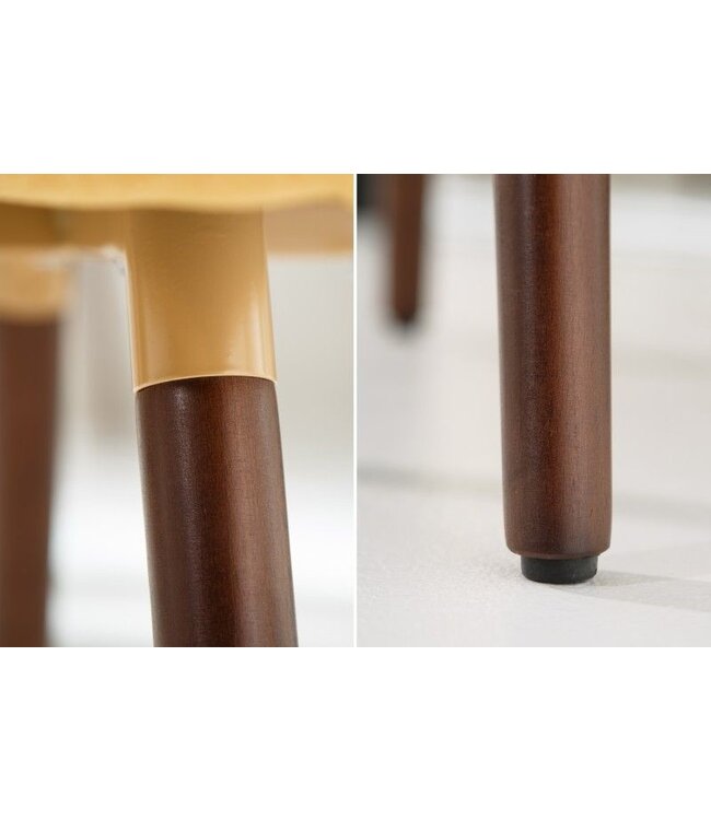 Invicta Interior Design klassieke stoel SCANDINAVIA MEESTERSTUK mosterdgeel met armleuning - 40124