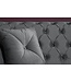 Invicta Interior Chesterfield Design 3-zits loungebank PARIS 225cm zilvergrijs fluweel 3-zits inclusief kussens - 40148