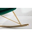 Invicta Interior Design schommelstoel SCANDINAVIA SWING smaragdgroen goud fluwelen schommelstoel - 40162