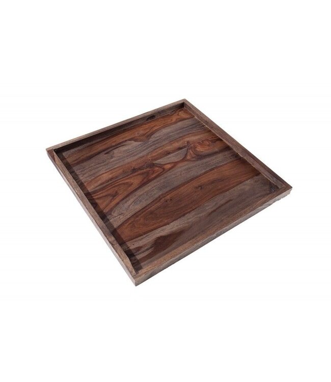 Invicta Interior Massives Tablett MAKASSAR 50cm Sheesham rookafwerking Servierbrett - 40180